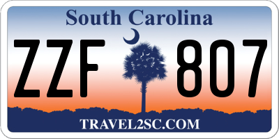 SC license plate ZZF807