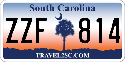 SC license plate ZZF814