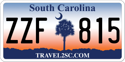 SC license plate ZZF815