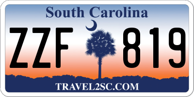 SC license plate ZZF819