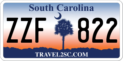SC license plate ZZF822