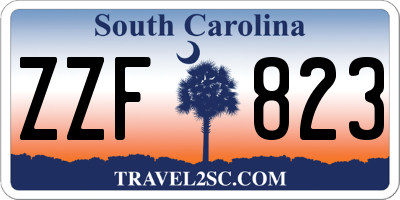 SC license plate ZZF823