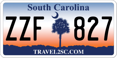 SC license plate ZZF827