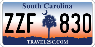 SC license plate ZZF830