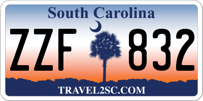 SC license plate ZZF832