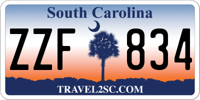 SC license plate ZZF834