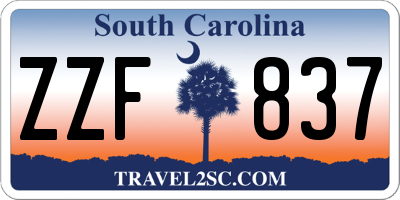 SC license plate ZZF837
