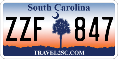 SC license plate ZZF847