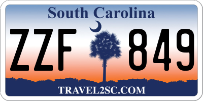 SC license plate ZZF849