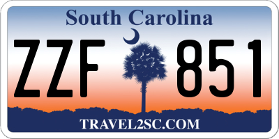 SC license plate ZZF851