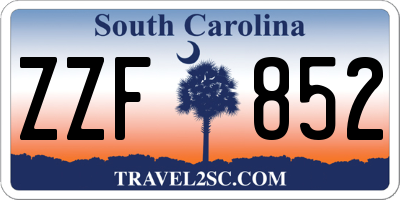 SC license plate ZZF852