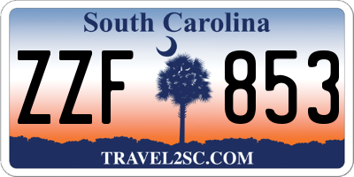 SC license plate ZZF853