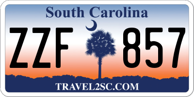 SC license plate ZZF857