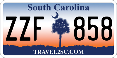 SC license plate ZZF858