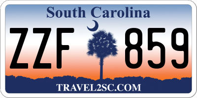 SC license plate ZZF859