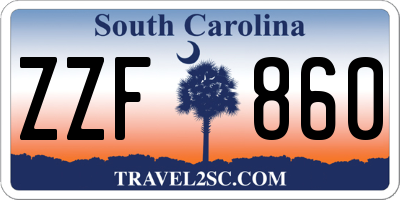 SC license plate ZZF860