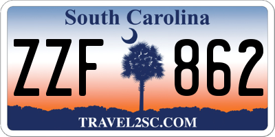 SC license plate ZZF862