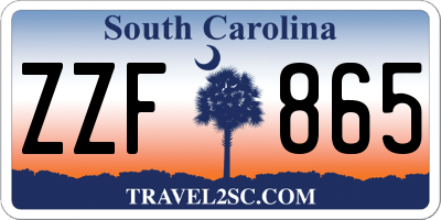 SC license plate ZZF865