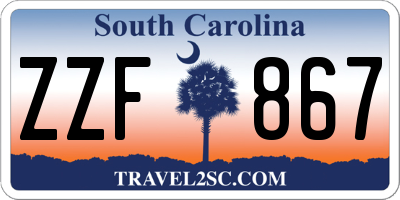 SC license plate ZZF867