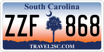 SC license plate ZZF868