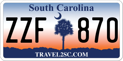SC license plate ZZF870