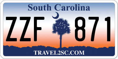 SC license plate ZZF871