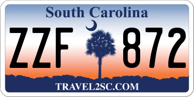 SC license plate ZZF872