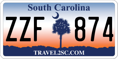 SC license plate ZZF874