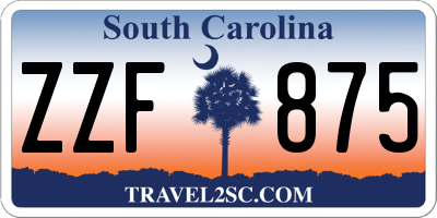 SC license plate ZZF875