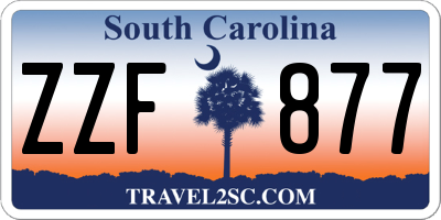 SC license plate ZZF877