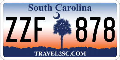 SC license plate ZZF878