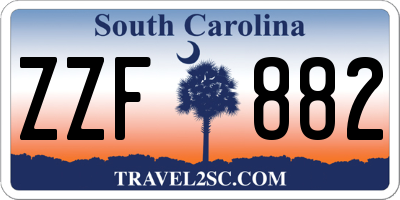 SC license plate ZZF882