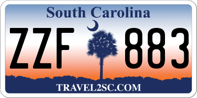 SC license plate ZZF883