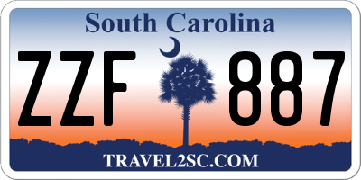 SC license plate ZZF887