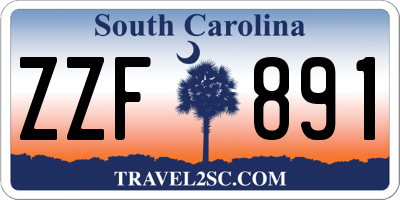 SC license plate ZZF891