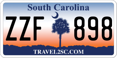 SC license plate ZZF898