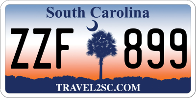 SC license plate ZZF899