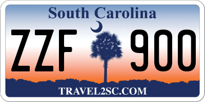 SC license plate ZZF900