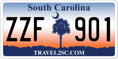 SC license plate ZZF901