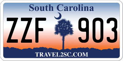 SC license plate ZZF903