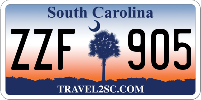 SC license plate ZZF905