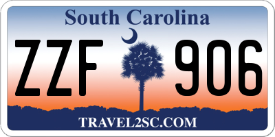 SC license plate ZZF906