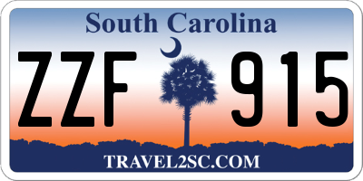 SC license plate ZZF915