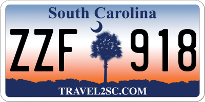 SC license plate ZZF918