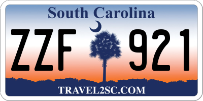 SC license plate ZZF921