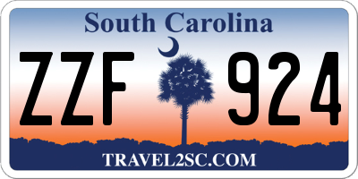 SC license plate ZZF924