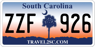 SC license plate ZZF926