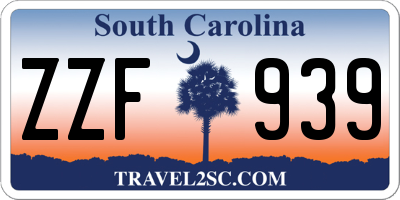 SC license plate ZZF939