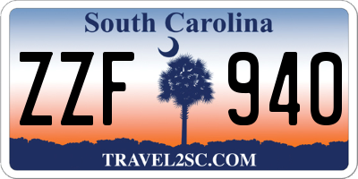 SC license plate ZZF940