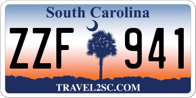 SC license plate ZZF941